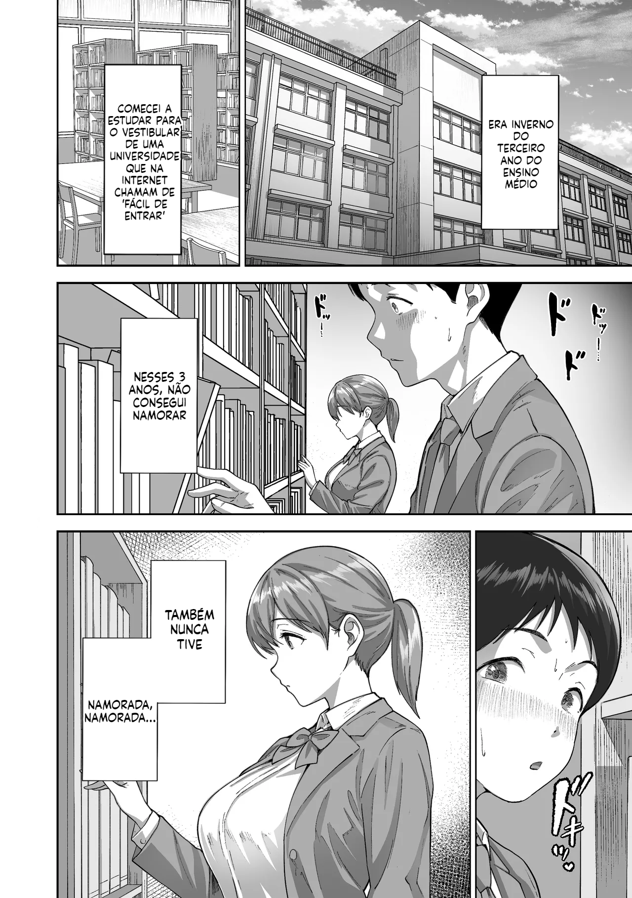 [Doujinshi] Fracote saiu correndo tentando esconder a ereção após ser provocado por uma garota de seios grandes - 5