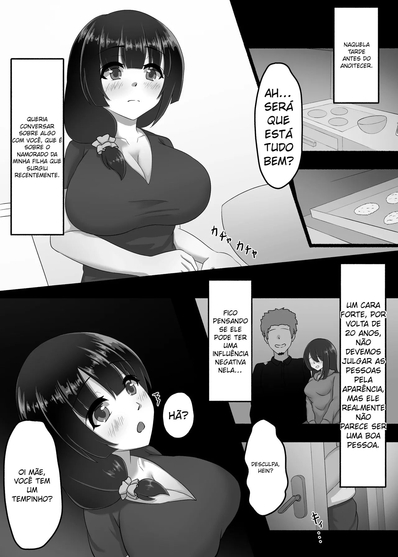 A mulher casada fica molhada com o namorado da filha. - 5