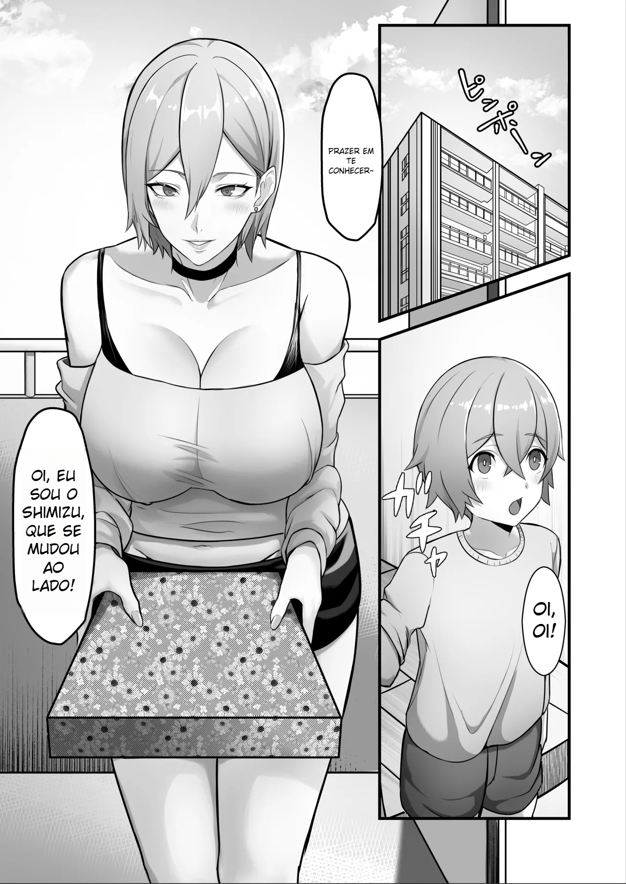 Tonari ni Hikkoshitekita Bakunyuu Onee-chan ni Ippai Shiborareru Hanashi - 2