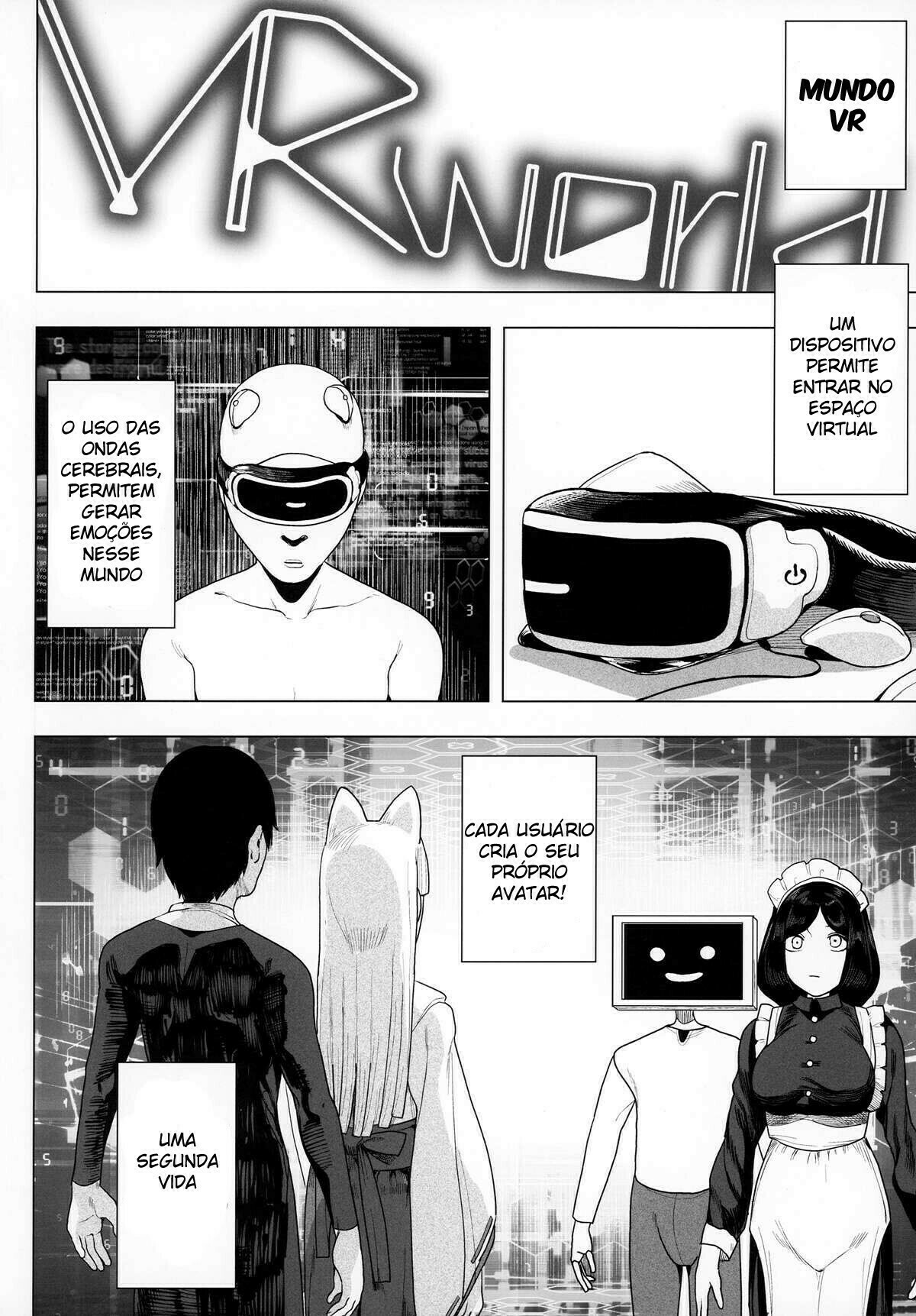 Denno Kanki – Kasou Kuukan de Ochiru Shoujo | Princesa Cyberbrain – Uma garota que é fodida em realidade virtual - 2