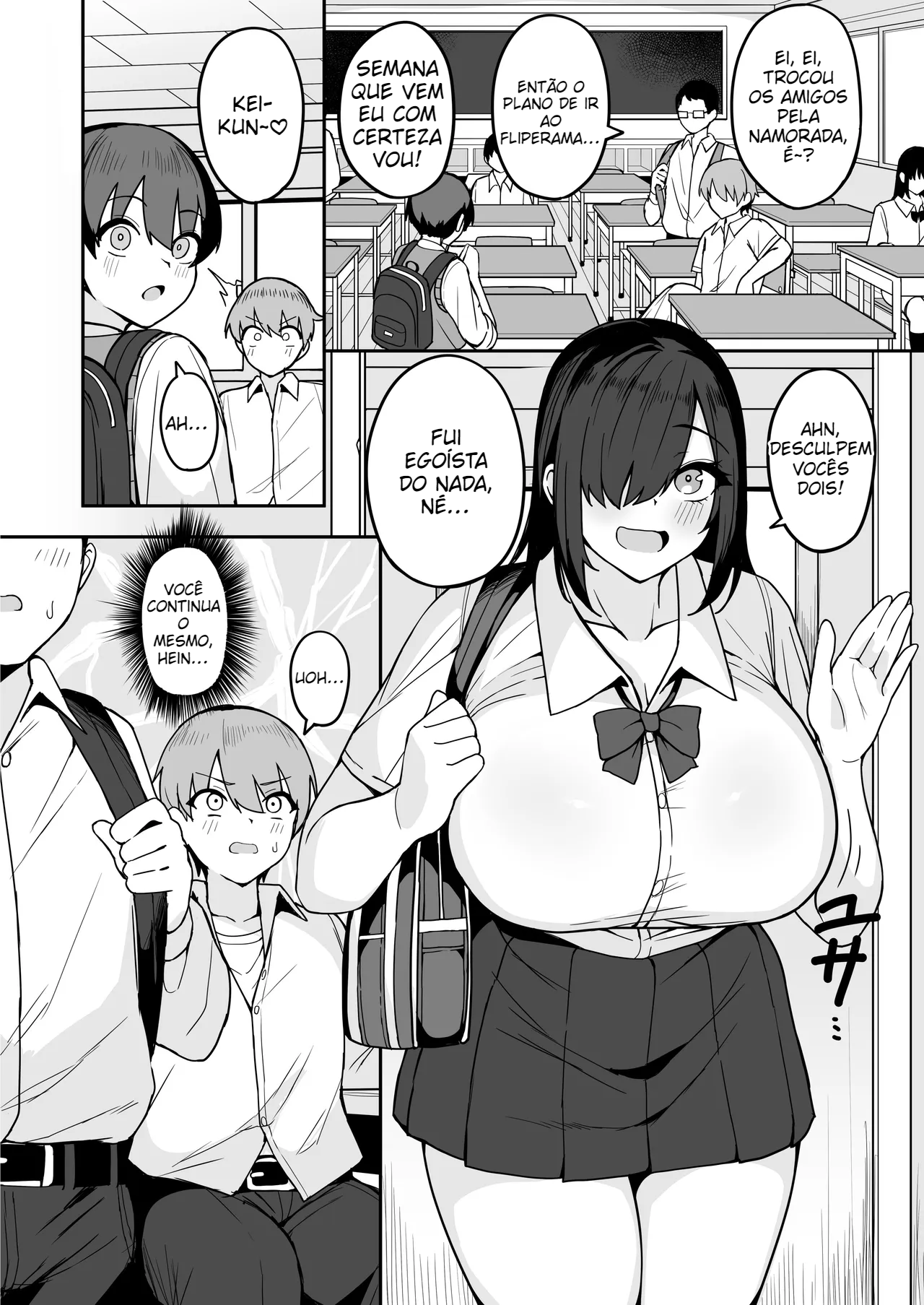 A história de como comecei a namorar uma colega de classe peituda - 4