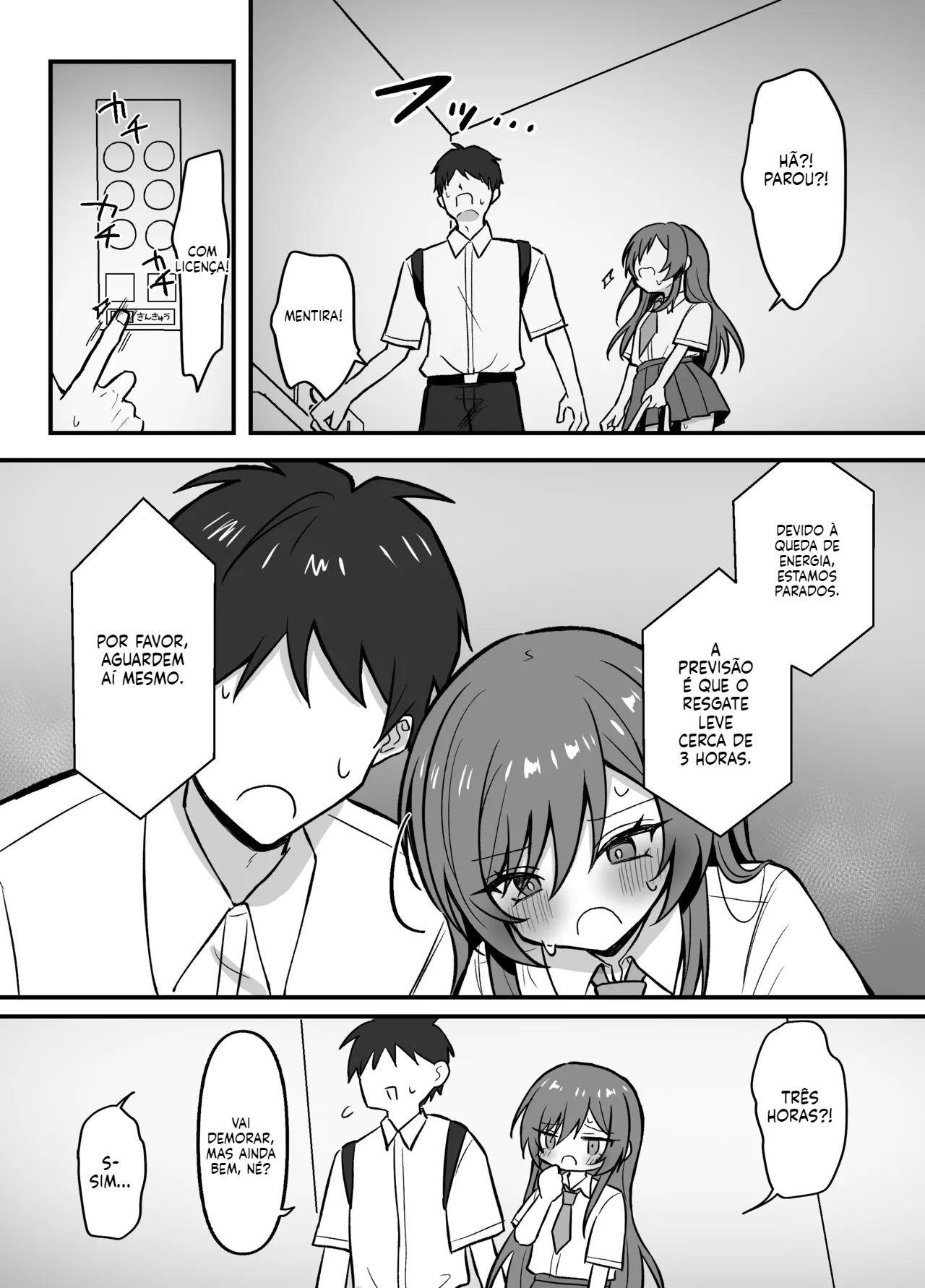[Lolicon] O que aconteceu quando fiquei preso em um elevador com meu colega mais experiente - 3
