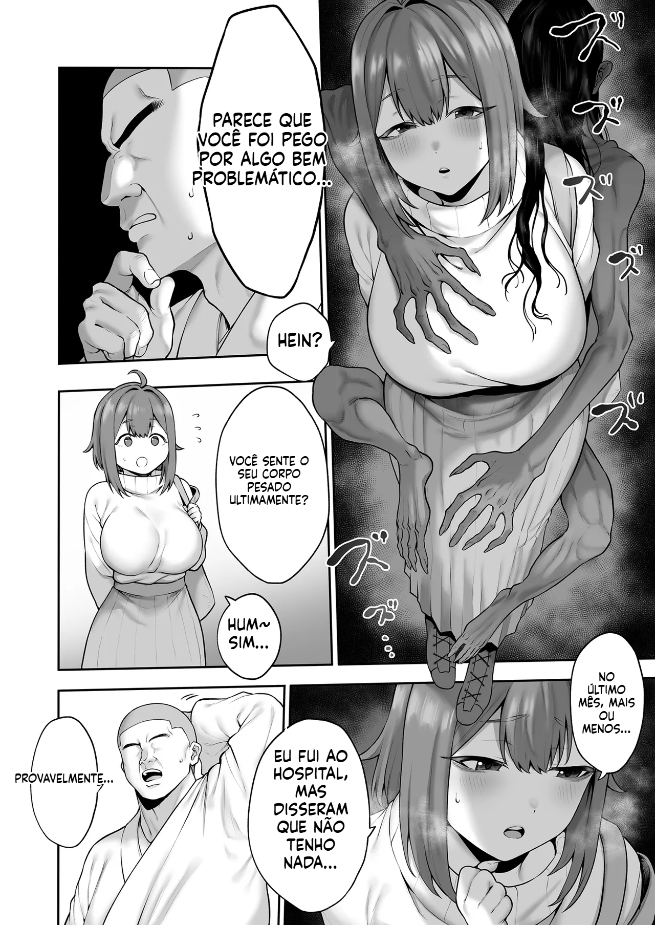 (Doujinshi) A universitária gordinha recebe um curso intensivo de exorcismos pervertidos! - 4