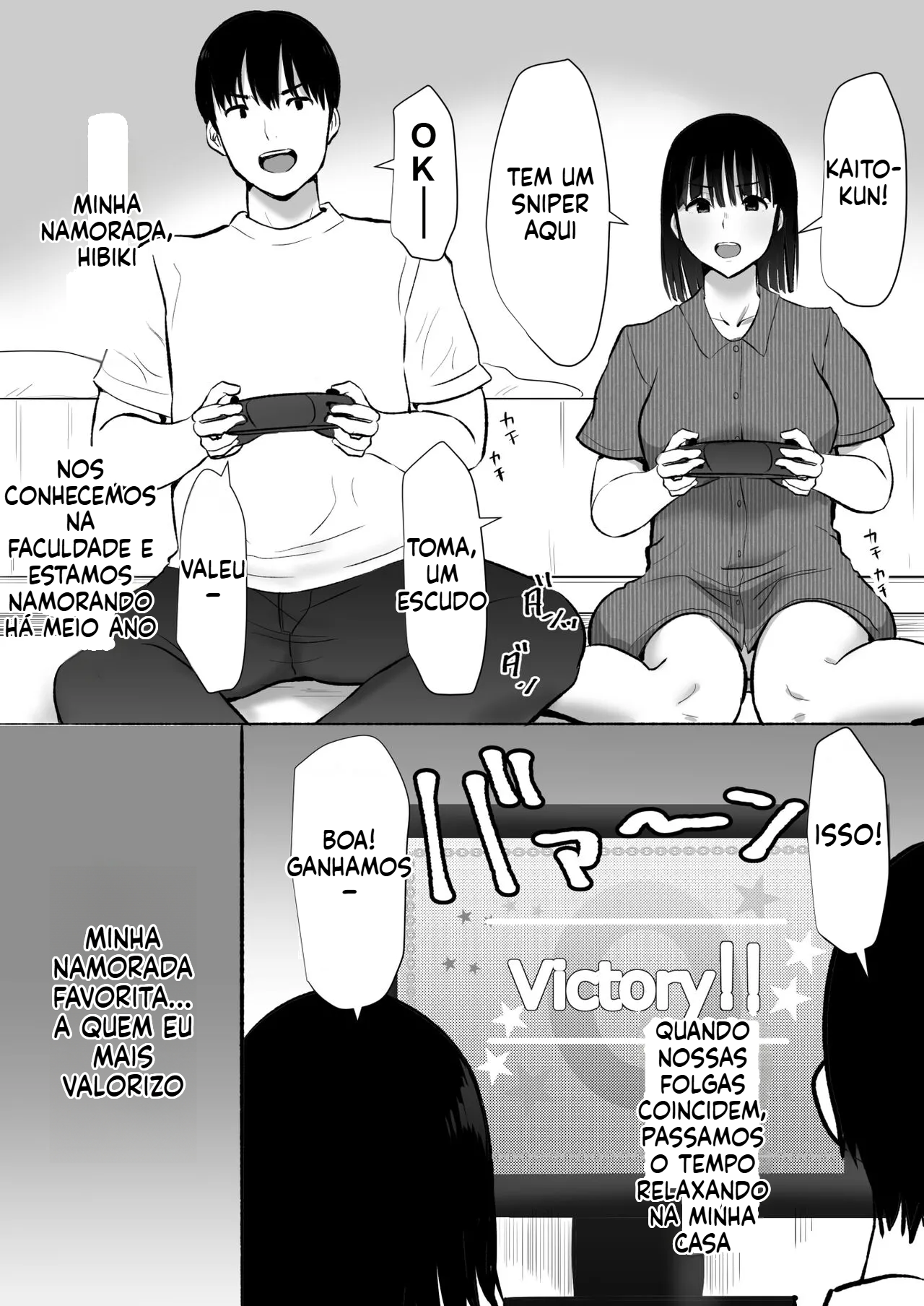 [Doujinshi] Eu Apenas Assisti Enquanto Minha Namorada Fazia Sexo com Meu Irmão, que Morava Conosco… - 4
