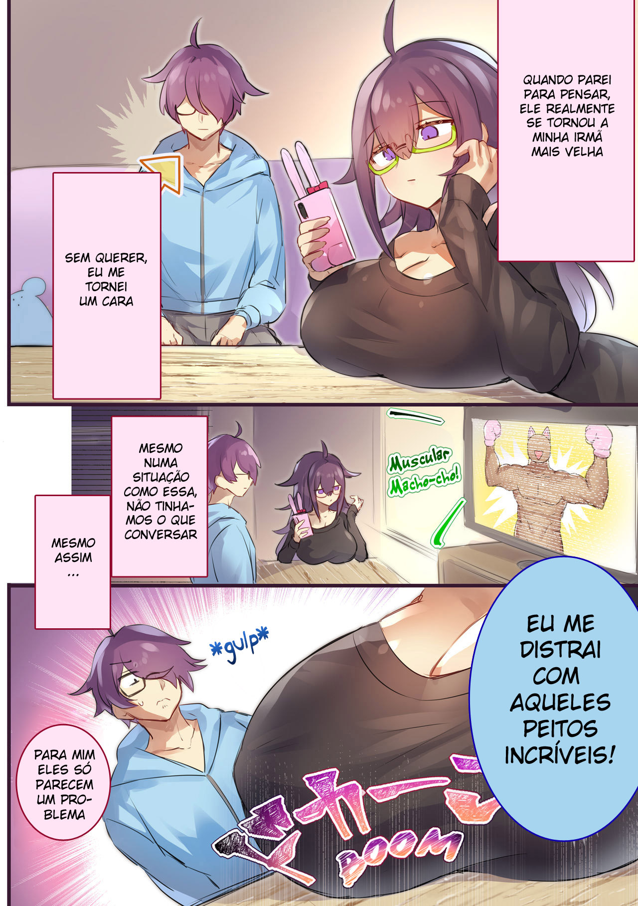 Our genders flipped and big brother gave me a titjob - 3