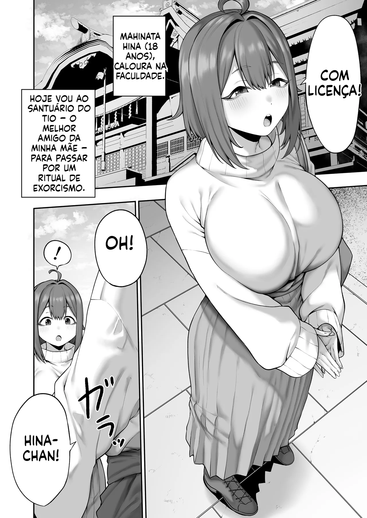 (Doujinshi) A universitária gordinha recebe um curso intensivo de exorcismos pervertidos! - 2