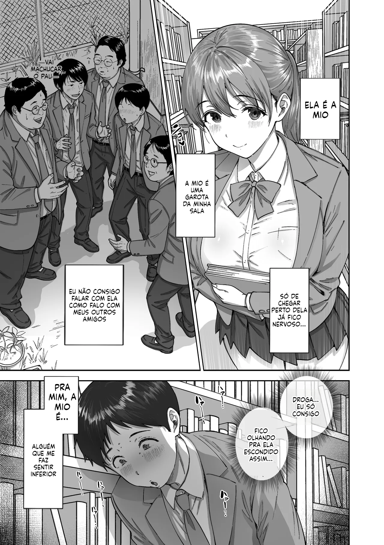 [Doujinshi] Fracote saiu correndo tentando esconder a ereção após ser provocado por uma garota de seios grandes - 6