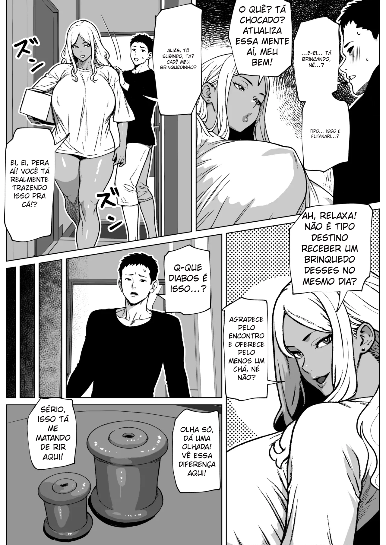 Otonari san wa futanari kuro gyaru - 5
