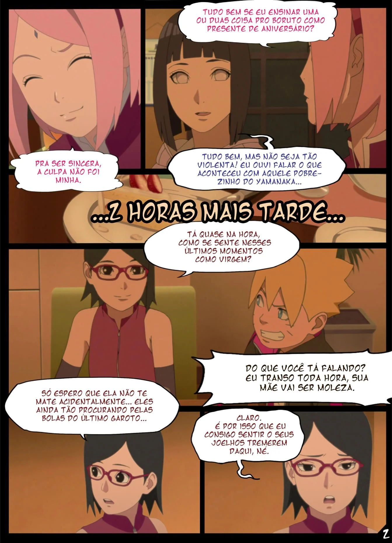 O presente de aniversário de boruto hentai