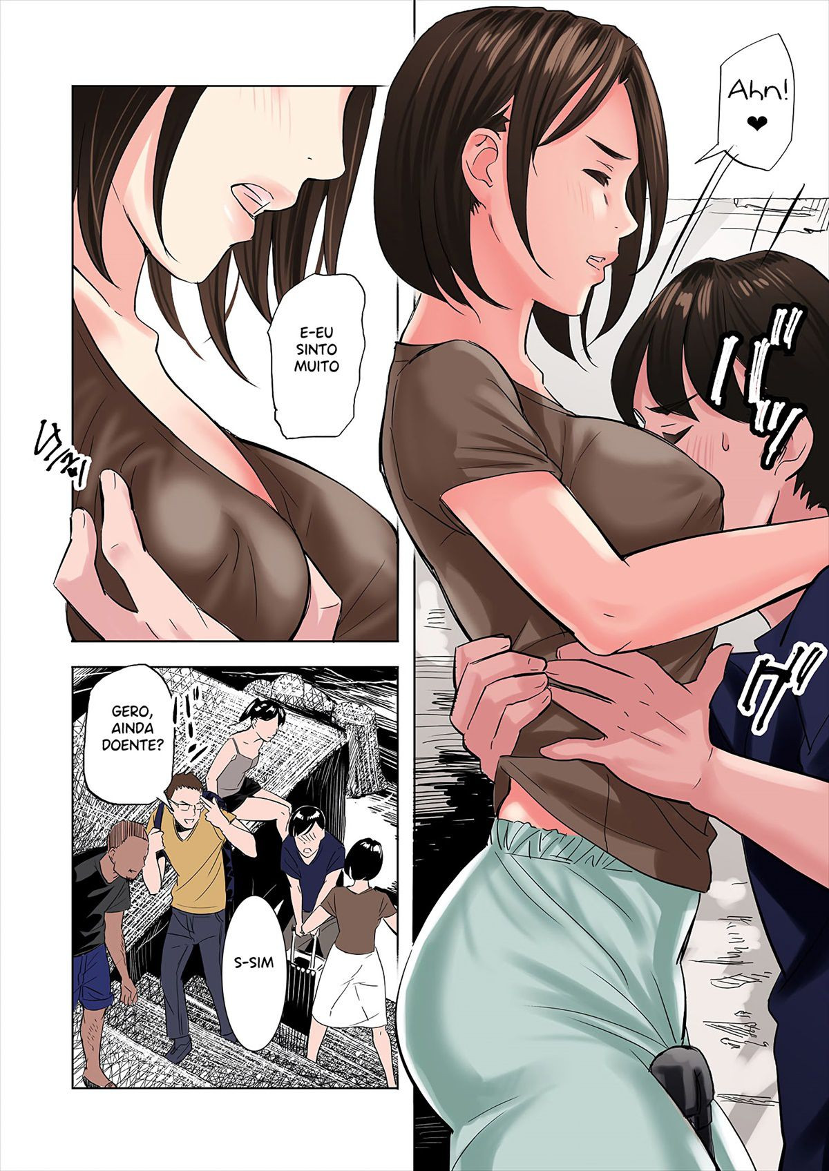 Tomodachi no Gibo to Ane ni Yuuwaku Sareru Hanashi | Um Conto da Tentação da Madrasta e Irmã do meu Amigo