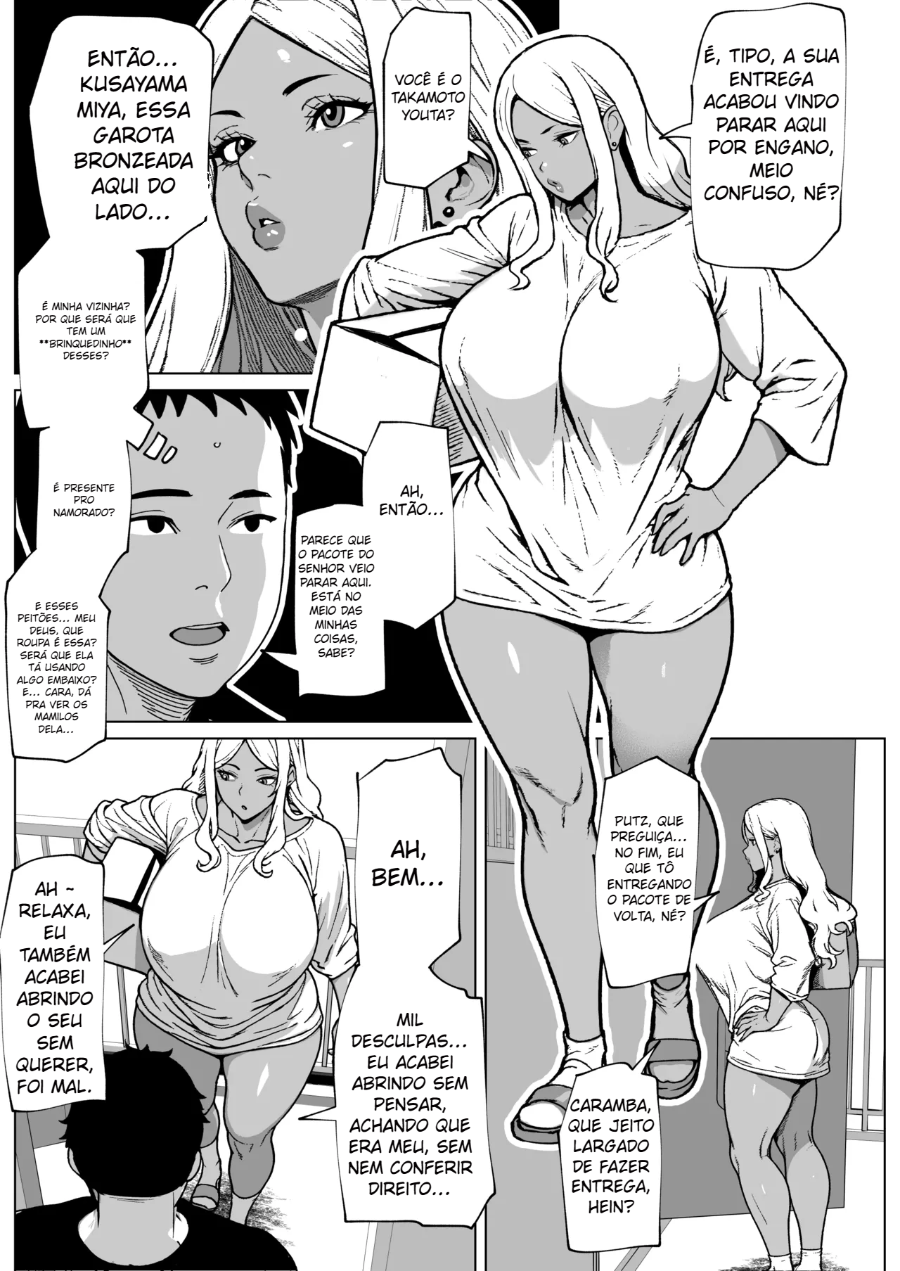 Otonari san wa futanari kuro gyaru - 3