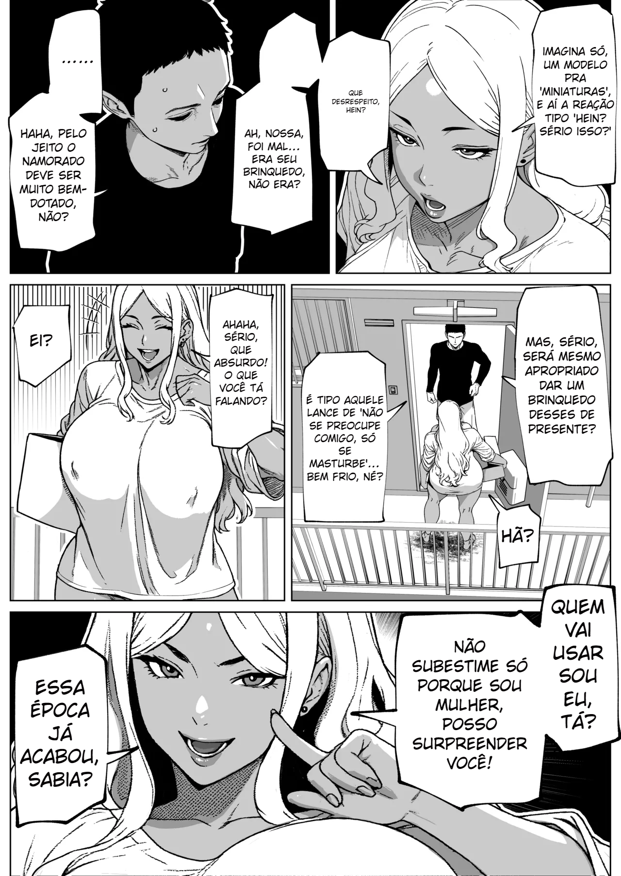 Otonari san wa futanari kuro gyaru - 4