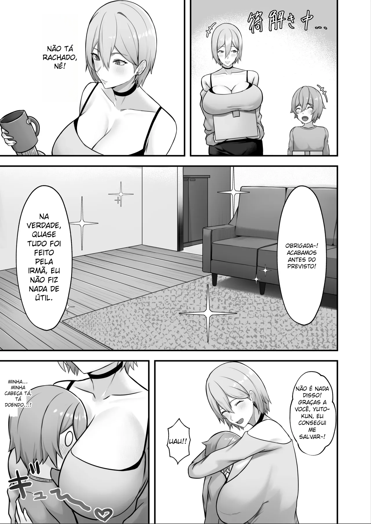 Tonari ni Hikkoshitekita Bakunyuu Onee-chan ni Ippai Shiborareru Hanashi - 6