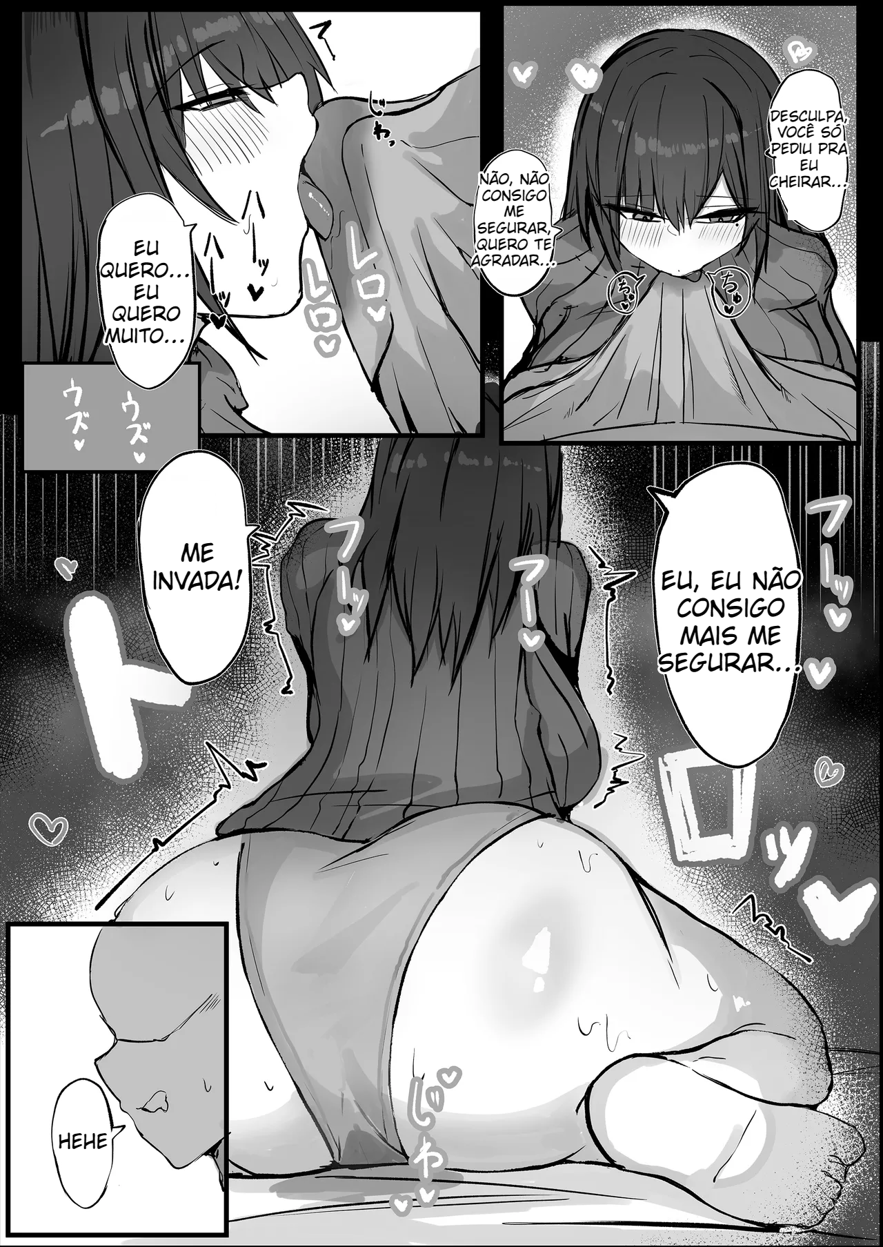 Uma namorada descolada, mas sexy, com seios grandes