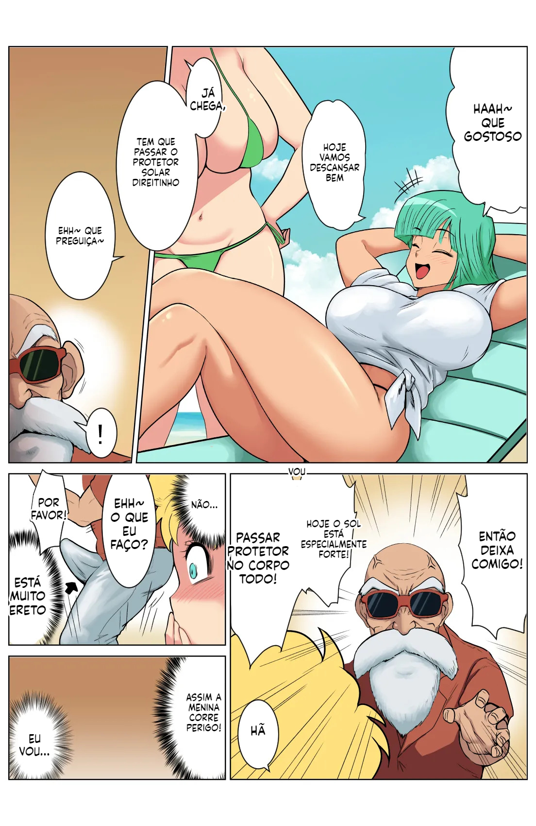 [Comic] DRAGON HOLE ~ Praia divertida com a esposa peituda - 5