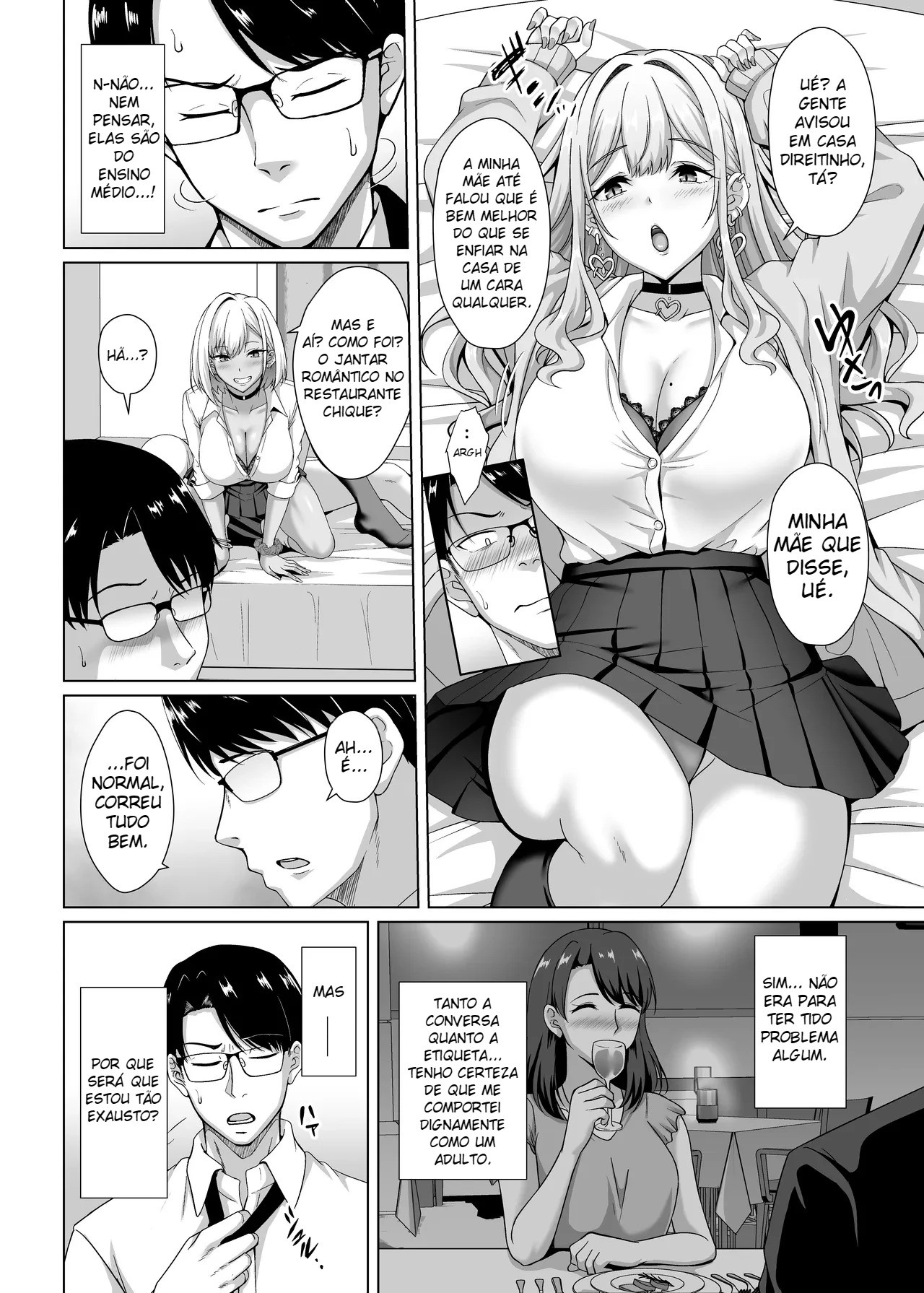 Sendo Devorado por Gyarus Loira E Morena ~ Eu, um Adulto, Não Posso Contra Duas Gyarus Em Um Sexo de NTR Inverso ~ - 5
