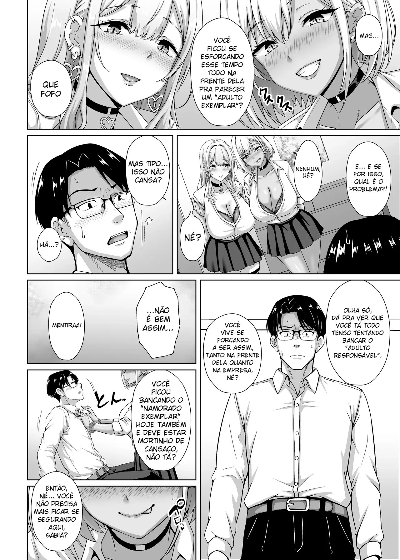 Sendo Devorado por Gyarus Loira E Morena ~ Eu, um Adulto, Não Posso Contra Duas Gyarus Em Um Sexo de NTR Inverso ~ - 7